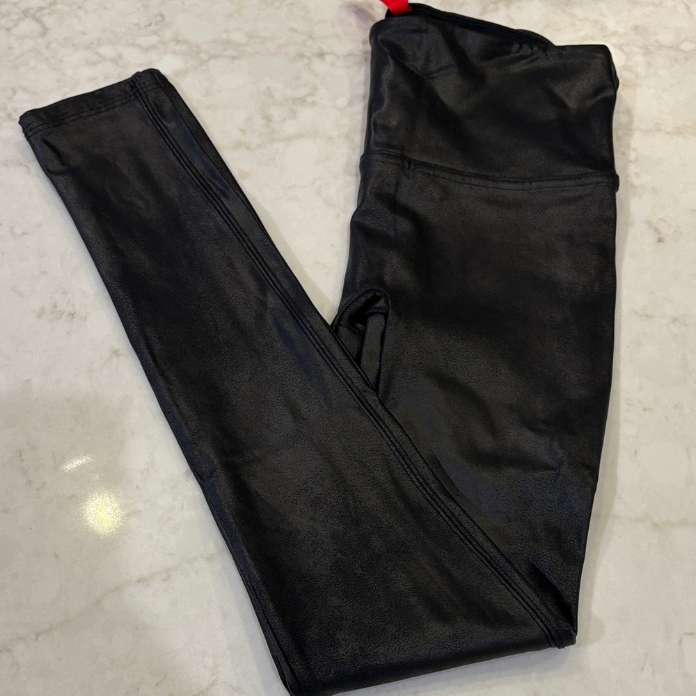 Spanx Black Faux Leather Leggings